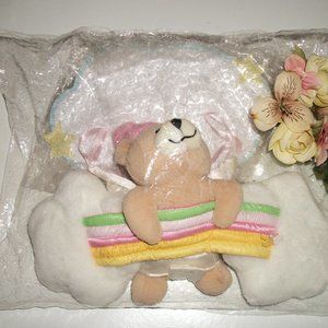 GIFT GIANT NEW Removable Stuffed Bear on Wood Cloud Wall Nursery Decor